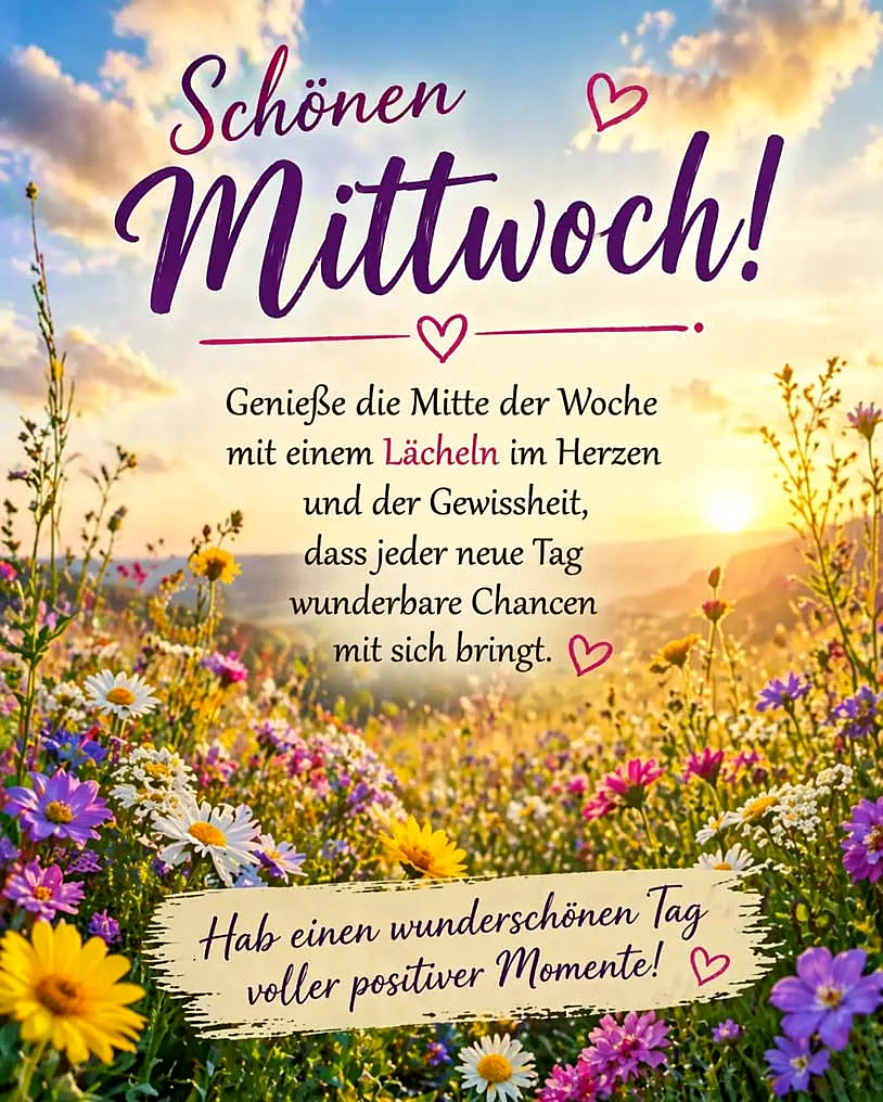 Mittwoch-Boost: So genießt du die Wochenmitte mit Herz und positiver Energie!
