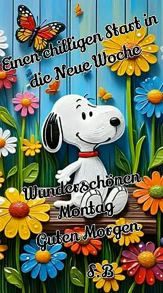 Montagsgruß mit Snoopy - Schönen Montag Bilder