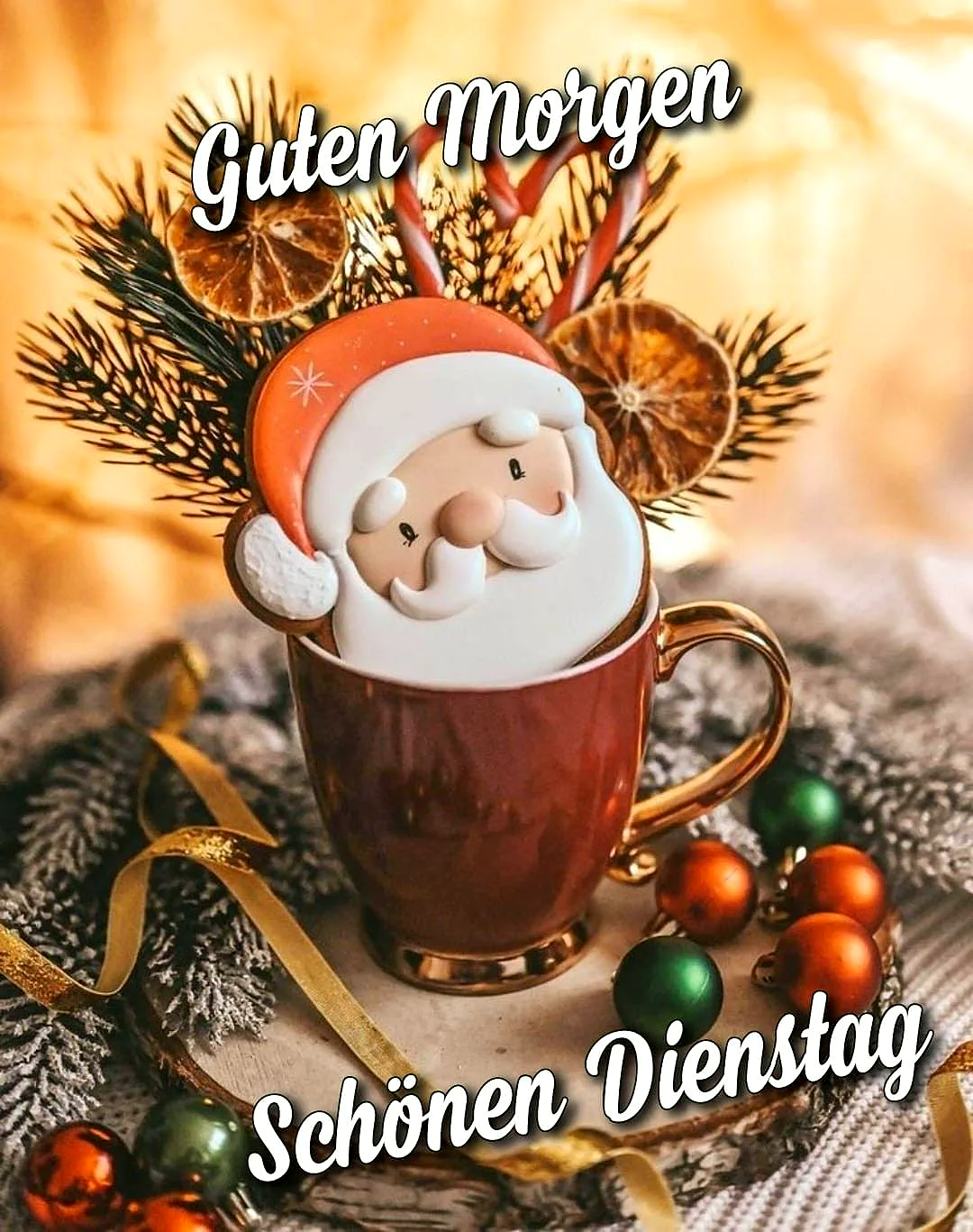 Schönen Dienstag Gruß - Weihnachtlicher Morgen