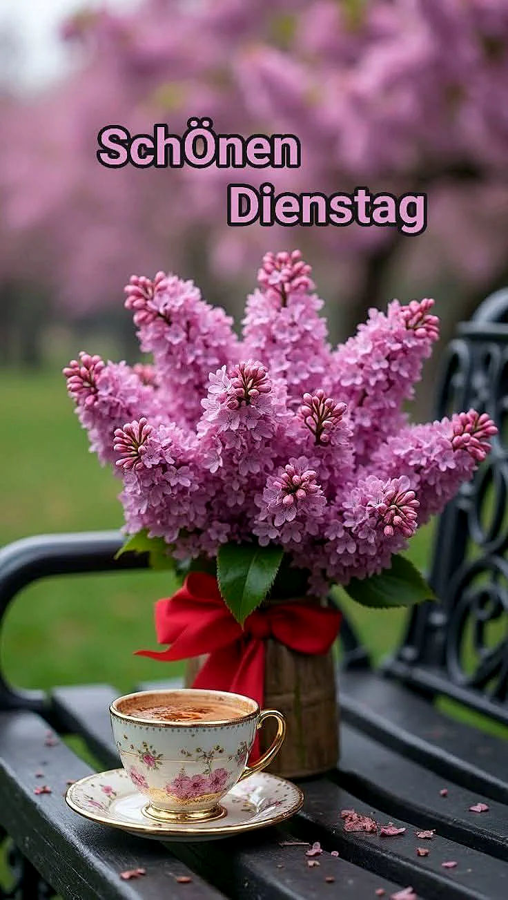 Schönen Dienstag Wünsche - Ein ruhiger Start in den Tag