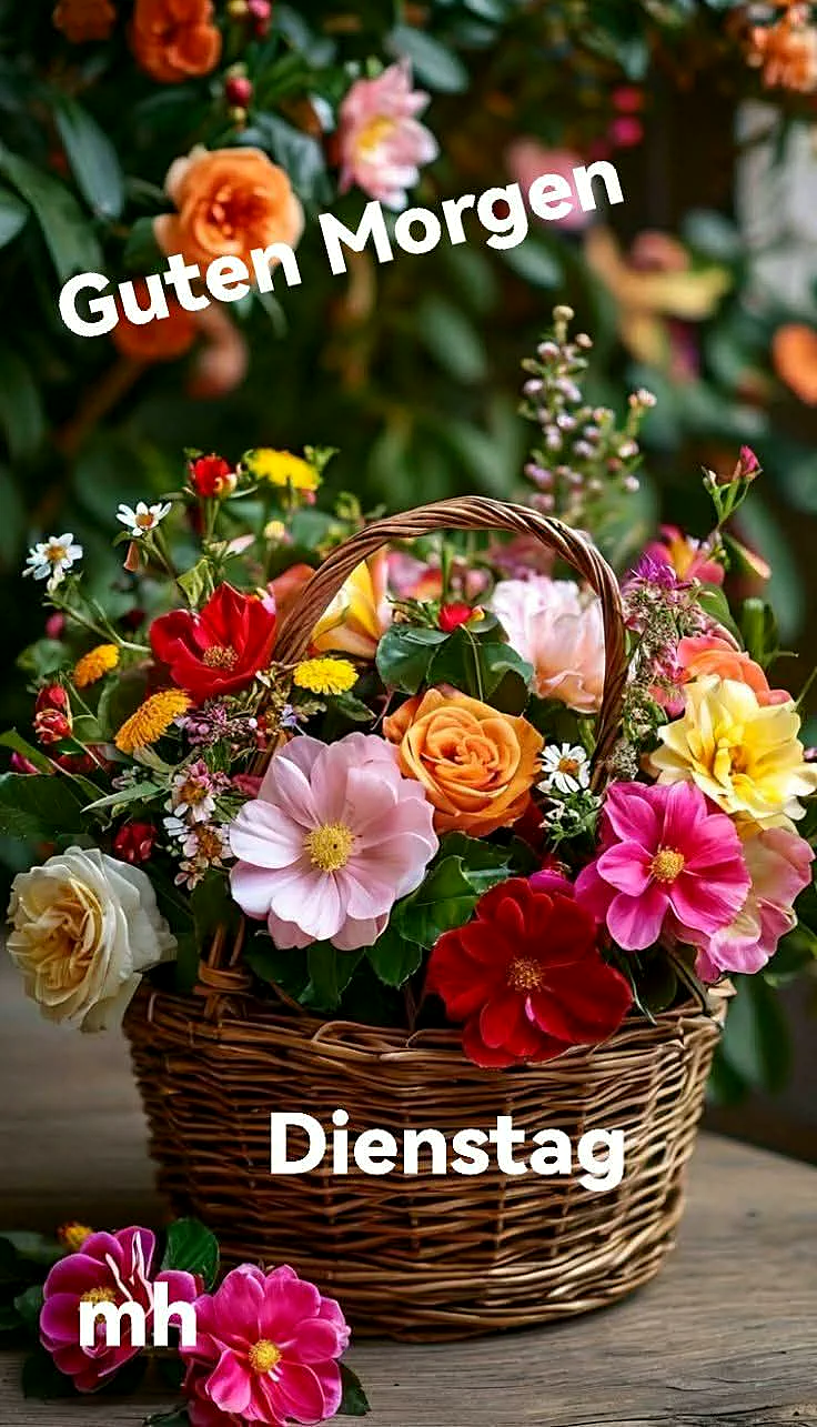 Schönen Dienstagmorgen - Farbiger Blumenstrauß