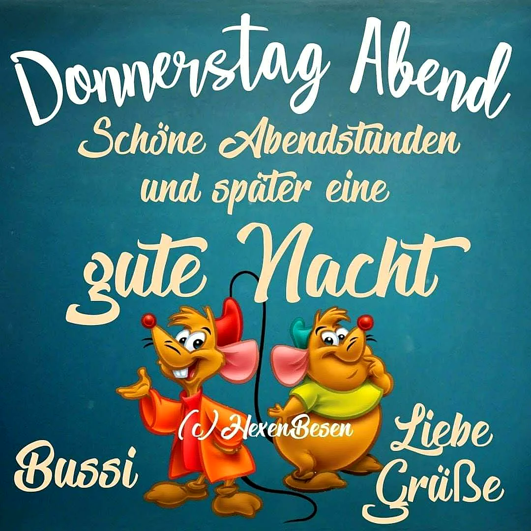 Schönen Donnerstag Abend - Liebe Grüße für einen erholsamen Abend