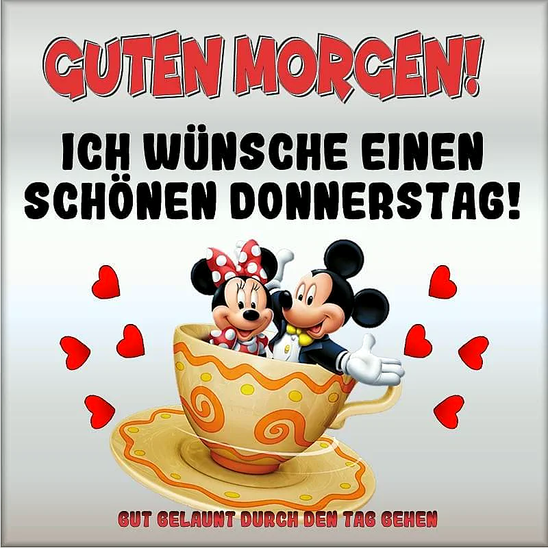 Schönen Donnerstag Bilder - Guten Morgen Gruß mit Mickey & Minnie
