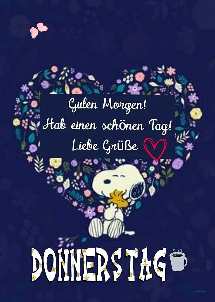 Schönen Donnerstag! Guten Morgen Gruß mit Snoopy