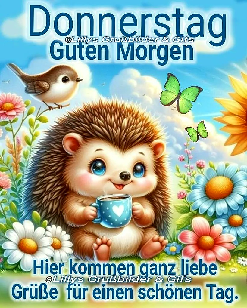 Schönen Donnerstag! Guten Morgen, süße Grüße