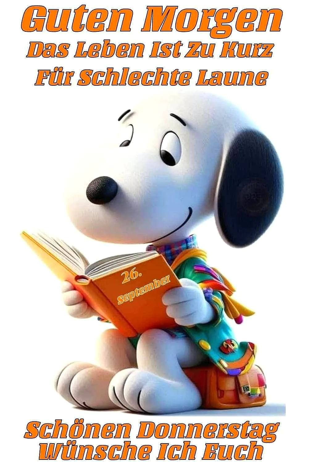 Schönen Donnerstag! Mit Freude ins fast-Wochenende starten.