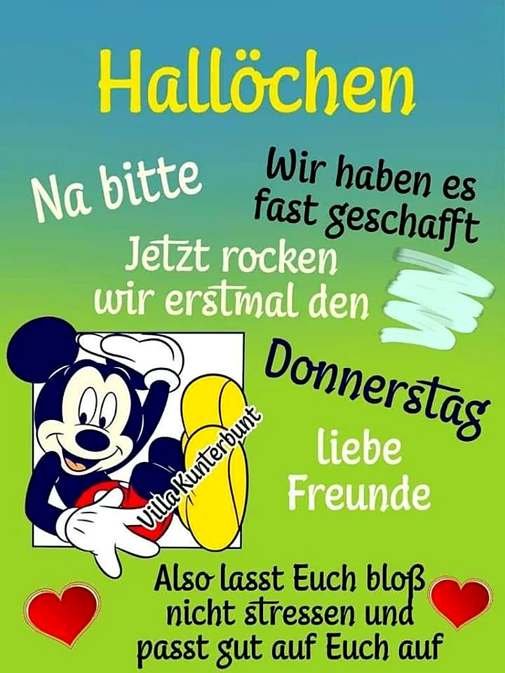 Schönen Donnerstag: Mit Mickey Mouse in die Wochenend-Vorfreude starten