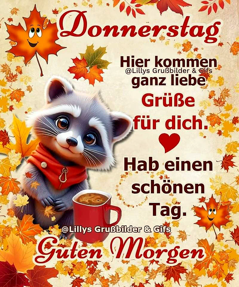 Schönen Donnerstag: Vorfreude auf das fast Wochenende mit süßen Grüßen