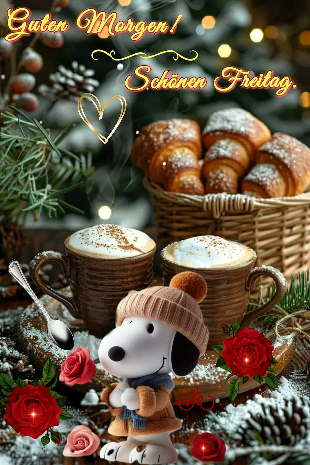 Schönen Freitag - Guten Morgen Grüße mit Snoopy
