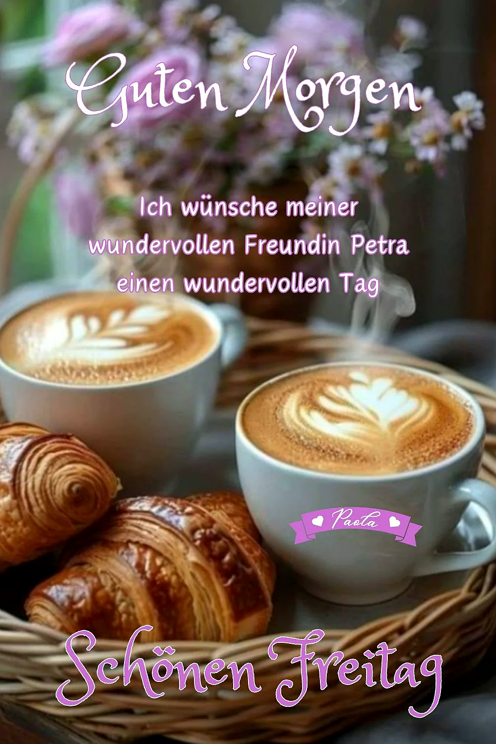 Schönen Freitag! Guten Morgen mit süßen Träumen