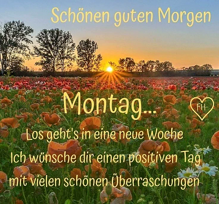 Schönen guten Morgen Montag - Positiver Start in die neue Woche