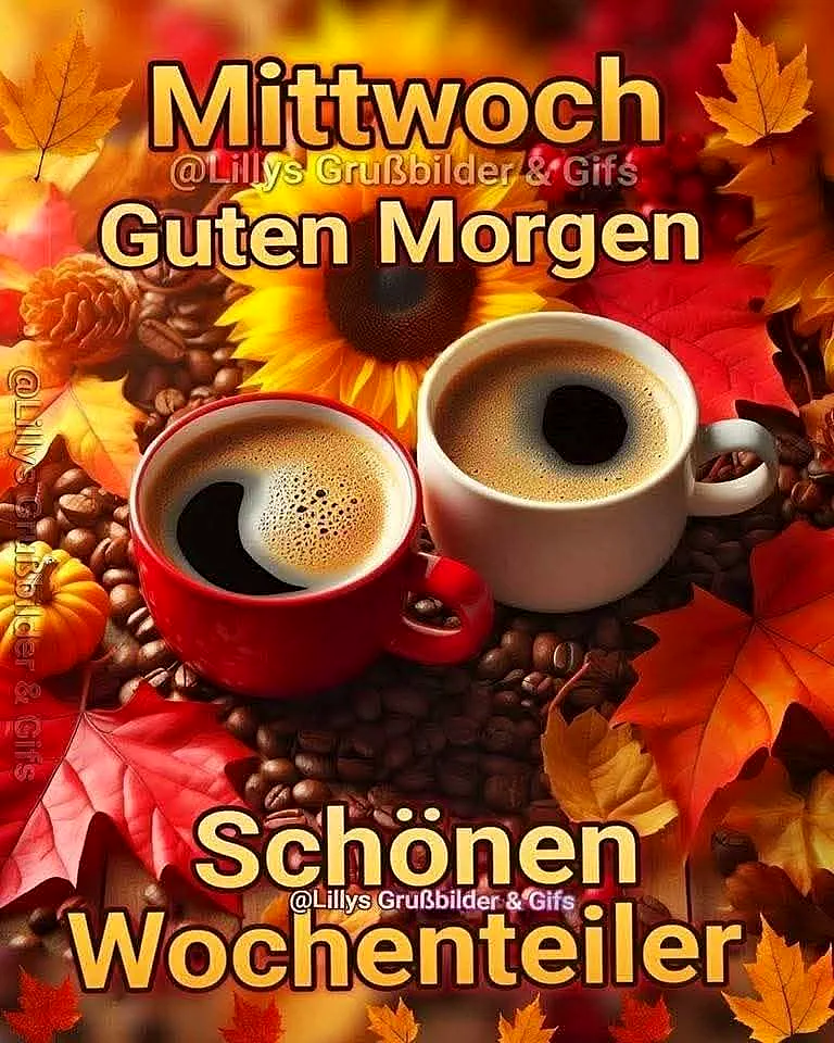 Schönen Mittwoch Bilder - Halbzeit-Motivation mit Kaffee