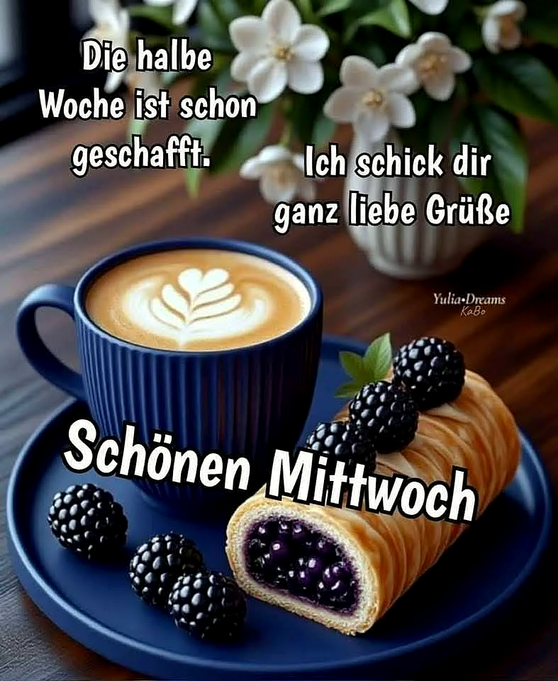 Schönen Mittwoch! Halbzeit geschafft, jetzt geht's weiter