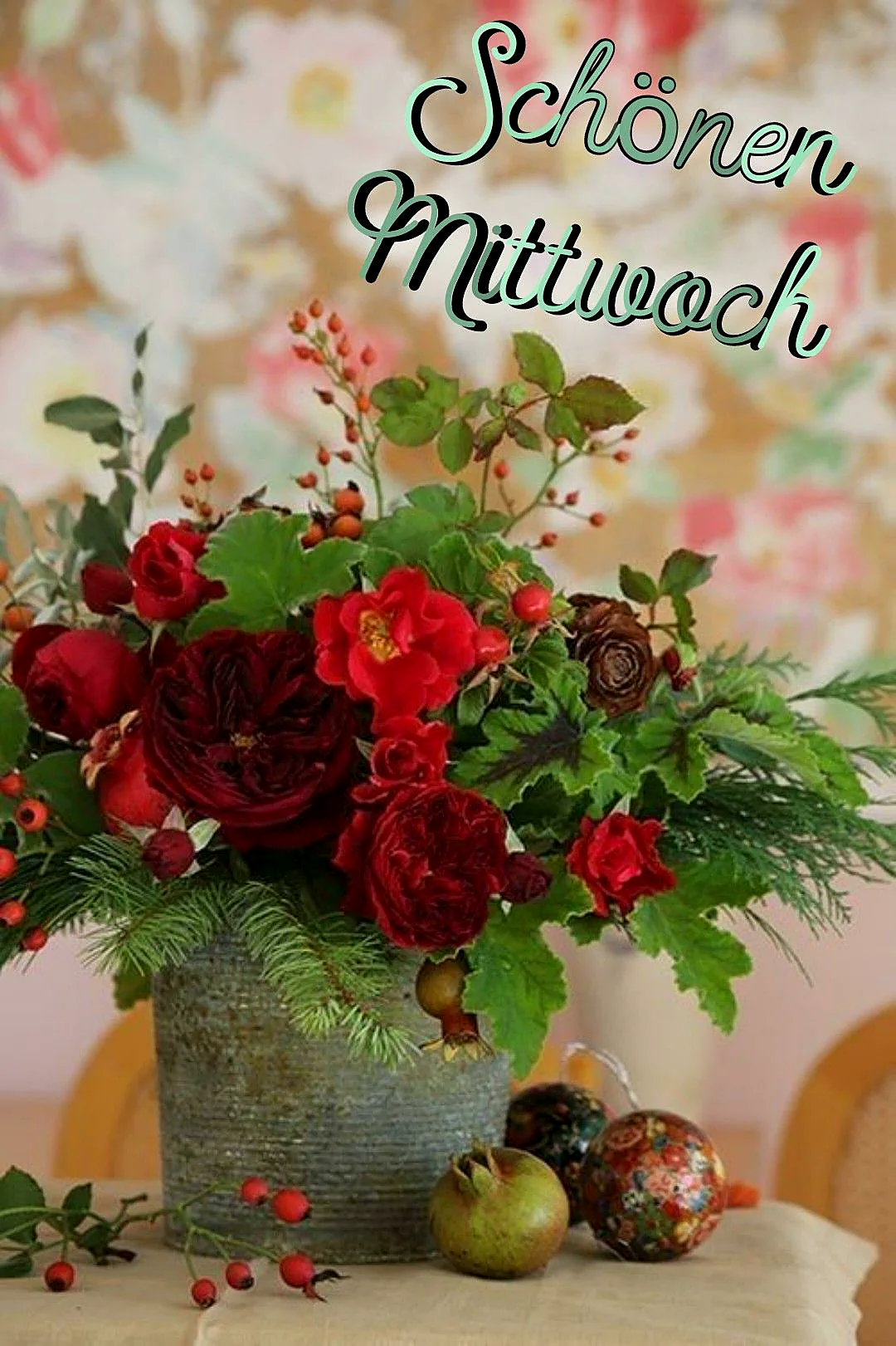 Schönen Mittwoch - Halbzeit-Motivation mit Blumen