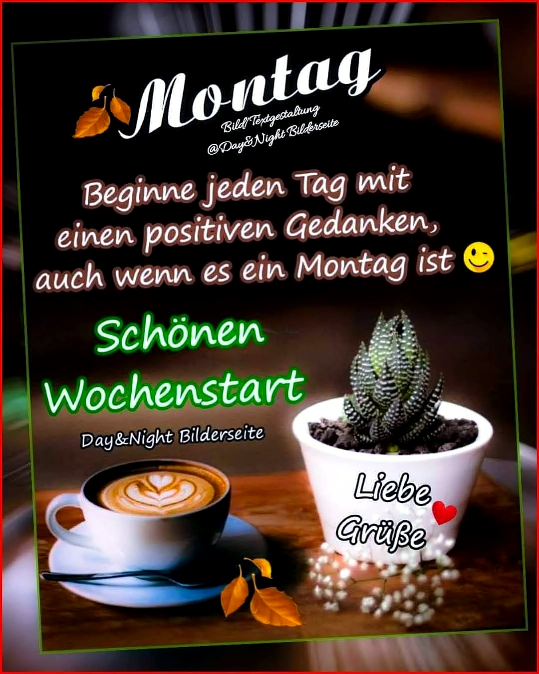 Schönen Montag Bilder - Positiver Wochenstart mit Kaffee