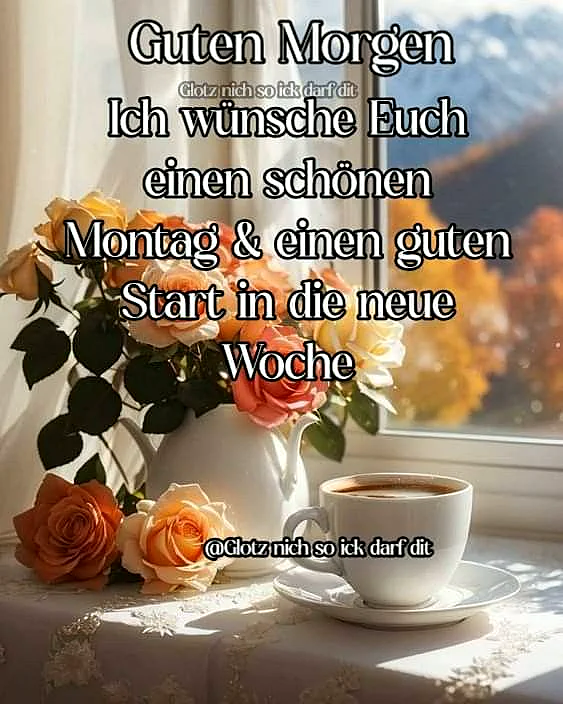 Schönen Montag! Guten Start in die neue Woche