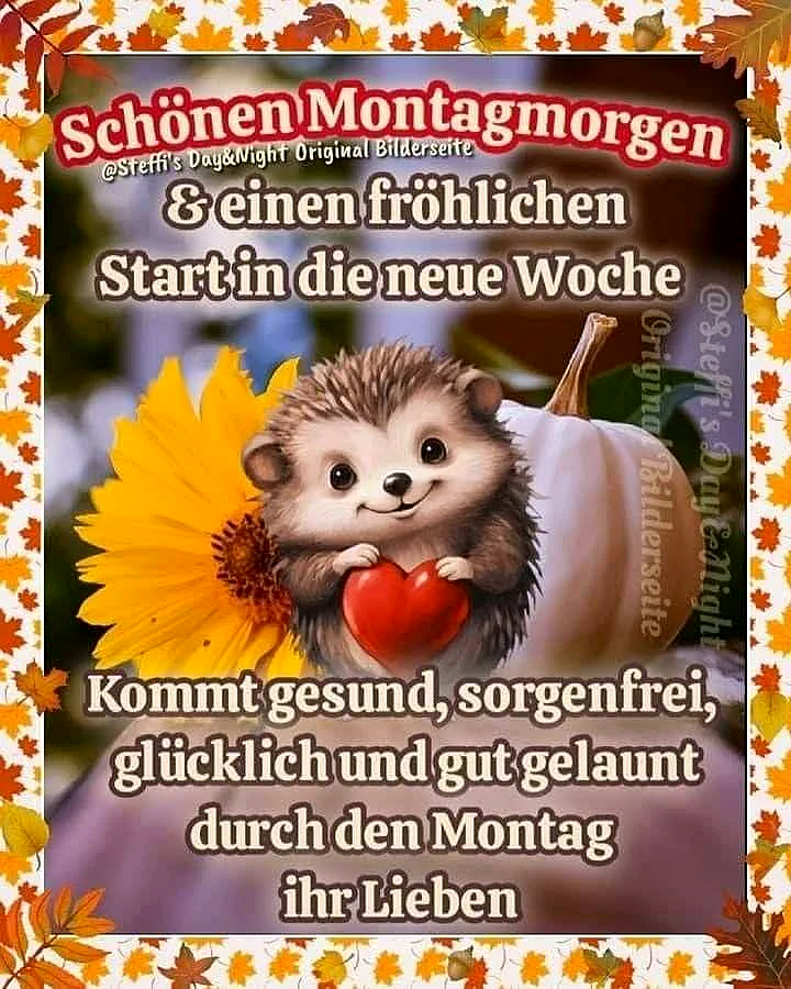 Schönen Montagmorgen! Fröhlicher Start in die neue Woche