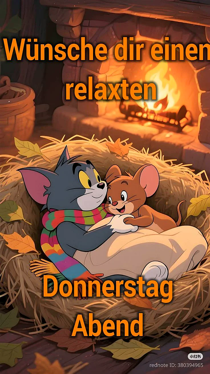 Wünsche einen relaxten Donnerstagabend voller Vorfreude aufs Wochenende