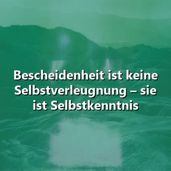 Bescheidenheit ist Selbstkenntnis: Finde innere Ruhe & wahre Stärke