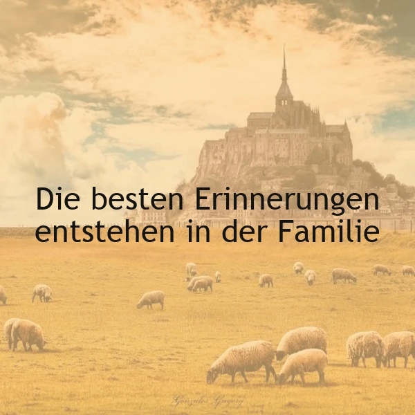 Die besten Erinnerungen entstehen in der Familie - Einzigartige Zitate Bilder