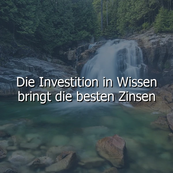 Klug investieren: Wissen bringt die besten Zinsen für deine Zukunft!