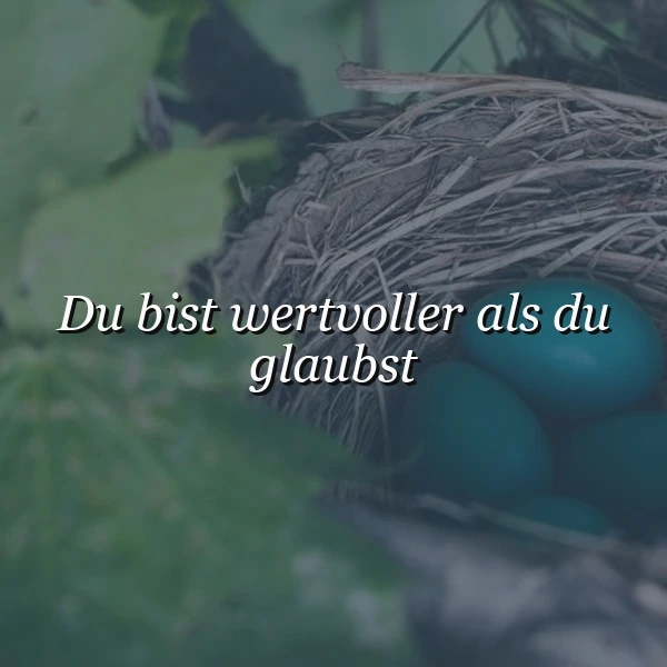 Du bist wertvoller als du glaubst: Spruch für mehr Selbstliebe & Mut