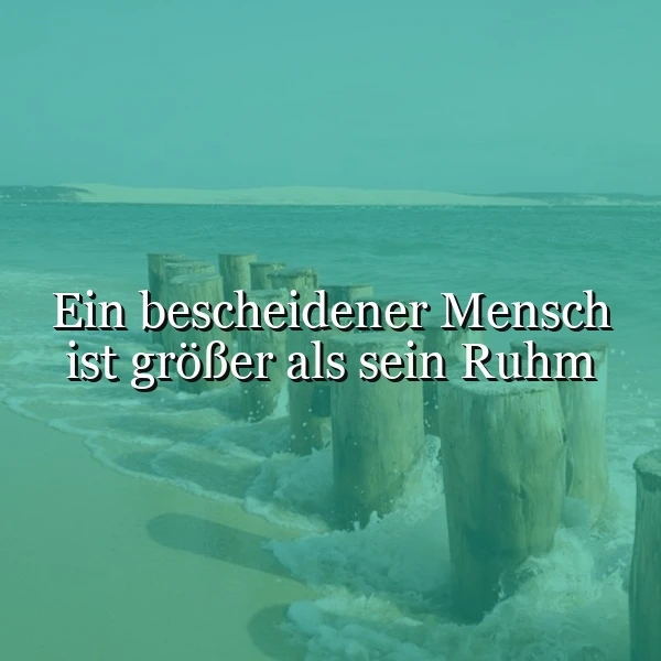 Bescheidenheit siegt über Ruhm