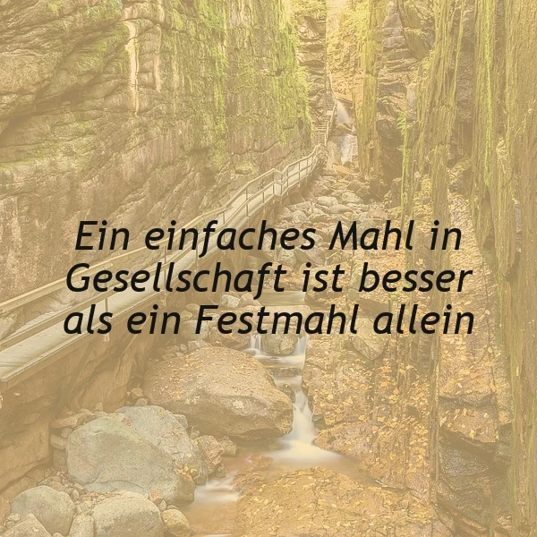 Gesellschaft macht das Mahl zum Fest - Weisheit über das Teilen