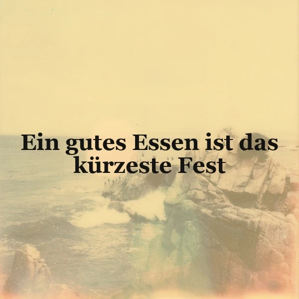 Ein gutes Essen ist das kürzeste Fest: Momente des Genusses schätzen