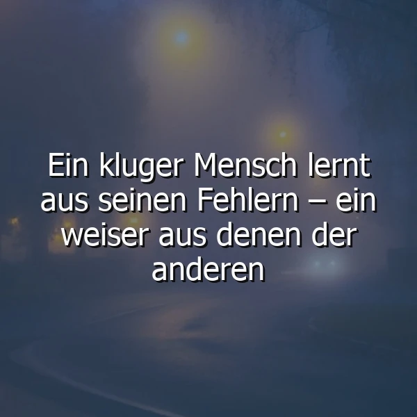 Klugheit vs. Weisheit: Lernen aus eigenen und fremden Fehlern.