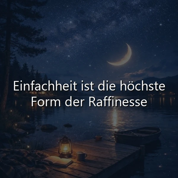 Einfachheit als höchste Raffinesse - Inspirierendes Zitat