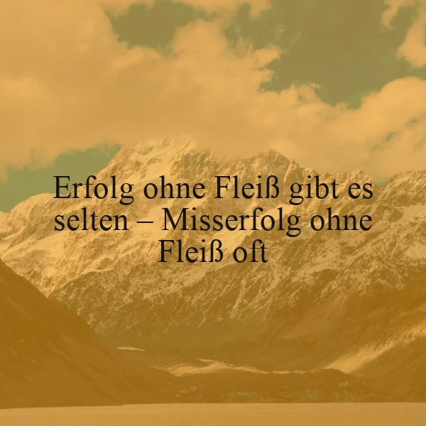Erfolg und Misserfolg: Die stille Melodie des Fleißes in den Bergen des Lebens