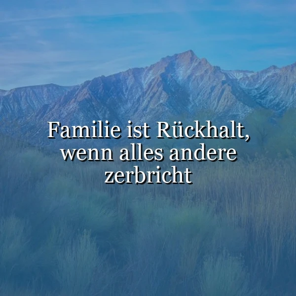 Familie gibt Halt in schweren Zeiten
