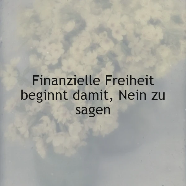 Finanzielle Freiheit durch Selbstkontrolle