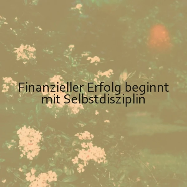 Selbstdisziplin: Der Schlüssel zu finanziellem Erfolg