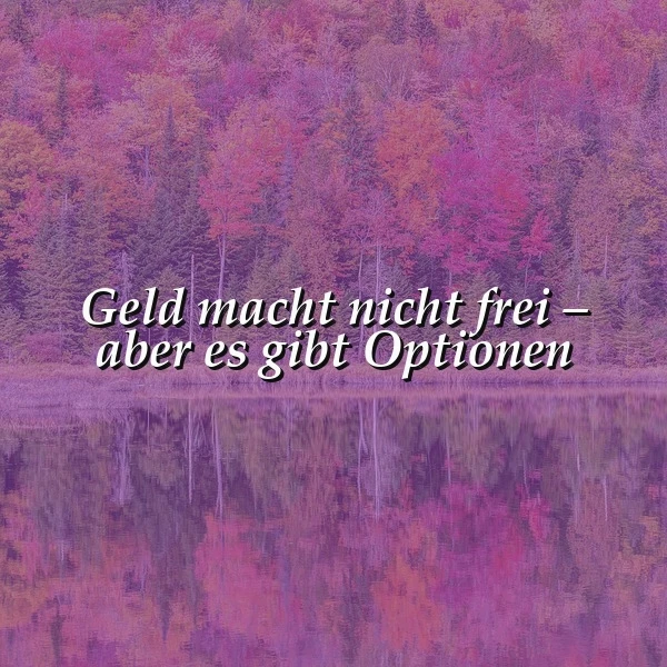Geld macht nicht frei? Aber verdammt viele Optionen schenkt es dir!