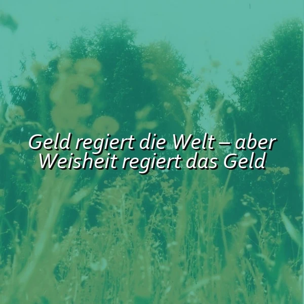 Die wahre Macht: Warum Weisheit das Geld lenkt und unser Leben bereichert