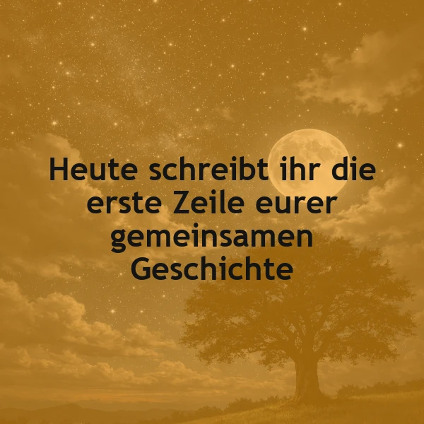 Die erste Zeile eurer gemeinsamen Geschichte