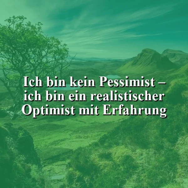 Realistischer Optimist - Mit Erfahrung zum Erfolg