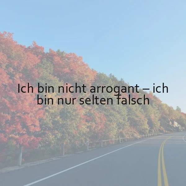 Selbstbewusstsein mit Humor: Ich bin nicht arrogant, nur selten falsch