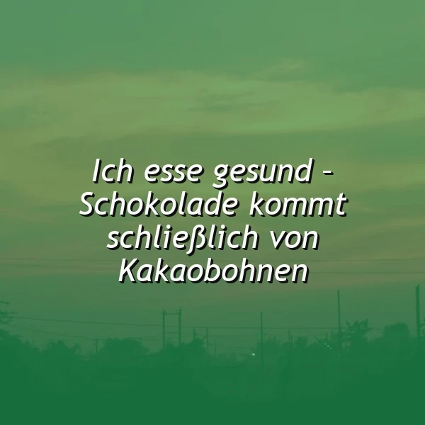 Gesunde Ernährung mit Schokolade
