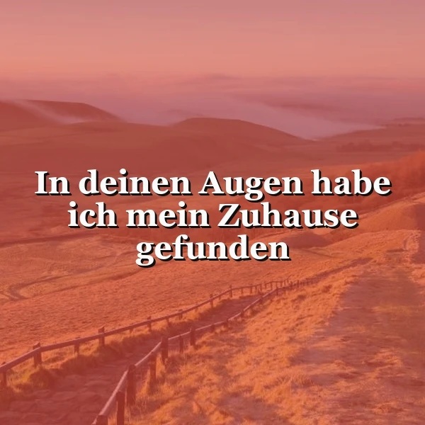 Dein Blick ist mein Heimathafen: In deinen Augen habe ich mein Zuhause gefunden