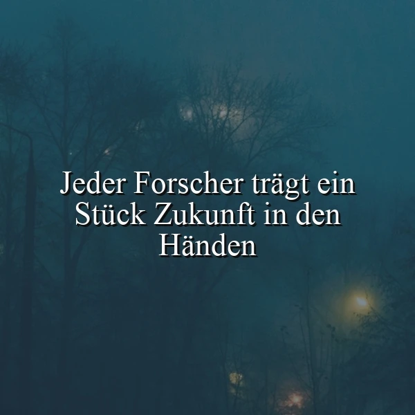 Ein Forscher mit der Zukunft in den Händen - Inspirierende Weisheit