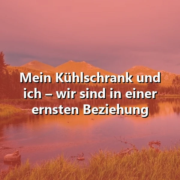 Humorvolles Bekenntnis: Mein Kühlschrank und ich – eine ernste Beziehung!