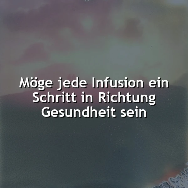 Möge jede Infusion ein Schritt in Richtung Gesundheit sein - Inspirierende Worte