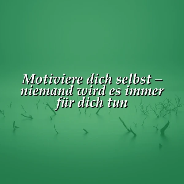 Selbstmotivation: Niemand wird es immer für dich tun