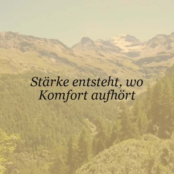 Stärke entsteht, wo Komfort aufhört - Inspirierende Weisheit