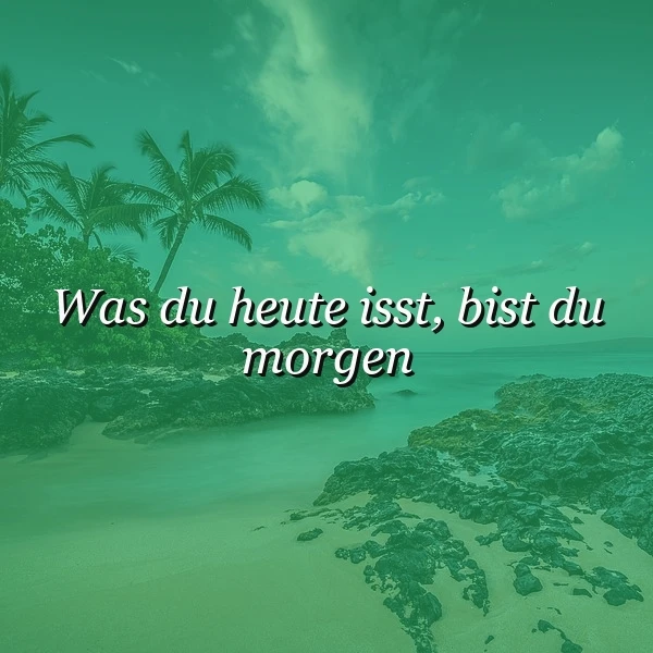 Was du heute isst, bist du morgen: Deine Entscheidungen formen dein Ich.