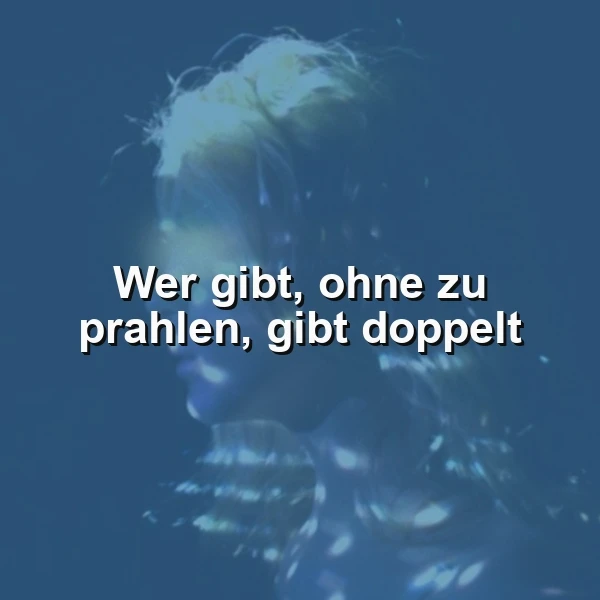 Wer gibt, ohne zu prahlen, gibt doppelt – Wahre Großzügigkeit berührt das Herz