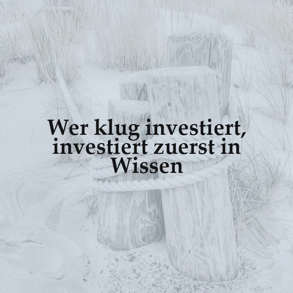 Klug investieren: Zuerst in Wissen